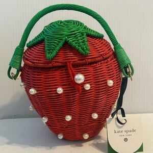 Kate Spade NY Target Pearl Embellished Strawberry Basket Bag Exclusive IN HAND